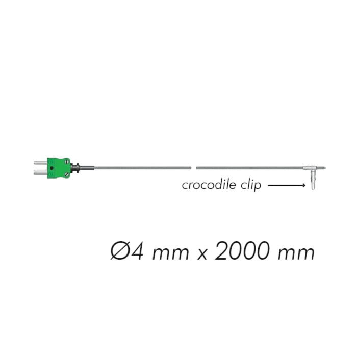 [133-041] Sonde de four à pince crocodile pour ThermaQ, ThermaQ Blue et BlueTherm One