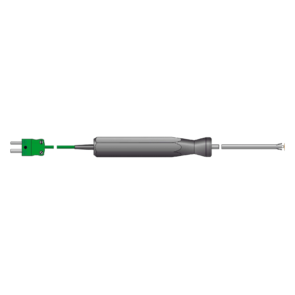[123-000] Sonde de température de surface à ressort (Type K / Droit)
