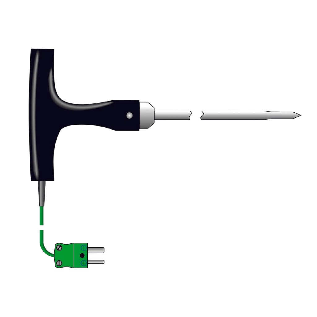 [133-126] Sonde à piquer en forme de T diamètre 6.35mm (100 mm)