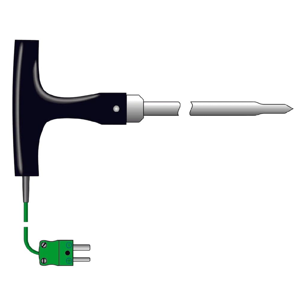 [133-136] Sonde de température à piquer en forme de T - asphalte ou agro-alimentaire (1000mm)